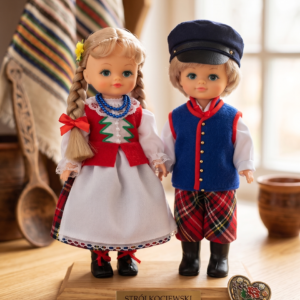 zestaw lalek kociewskich – chłopiec i dziewczynka