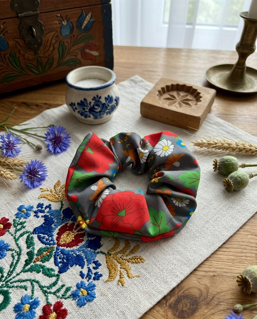 serwetka do koszyka kociewskiego gumka do włosów kociewska