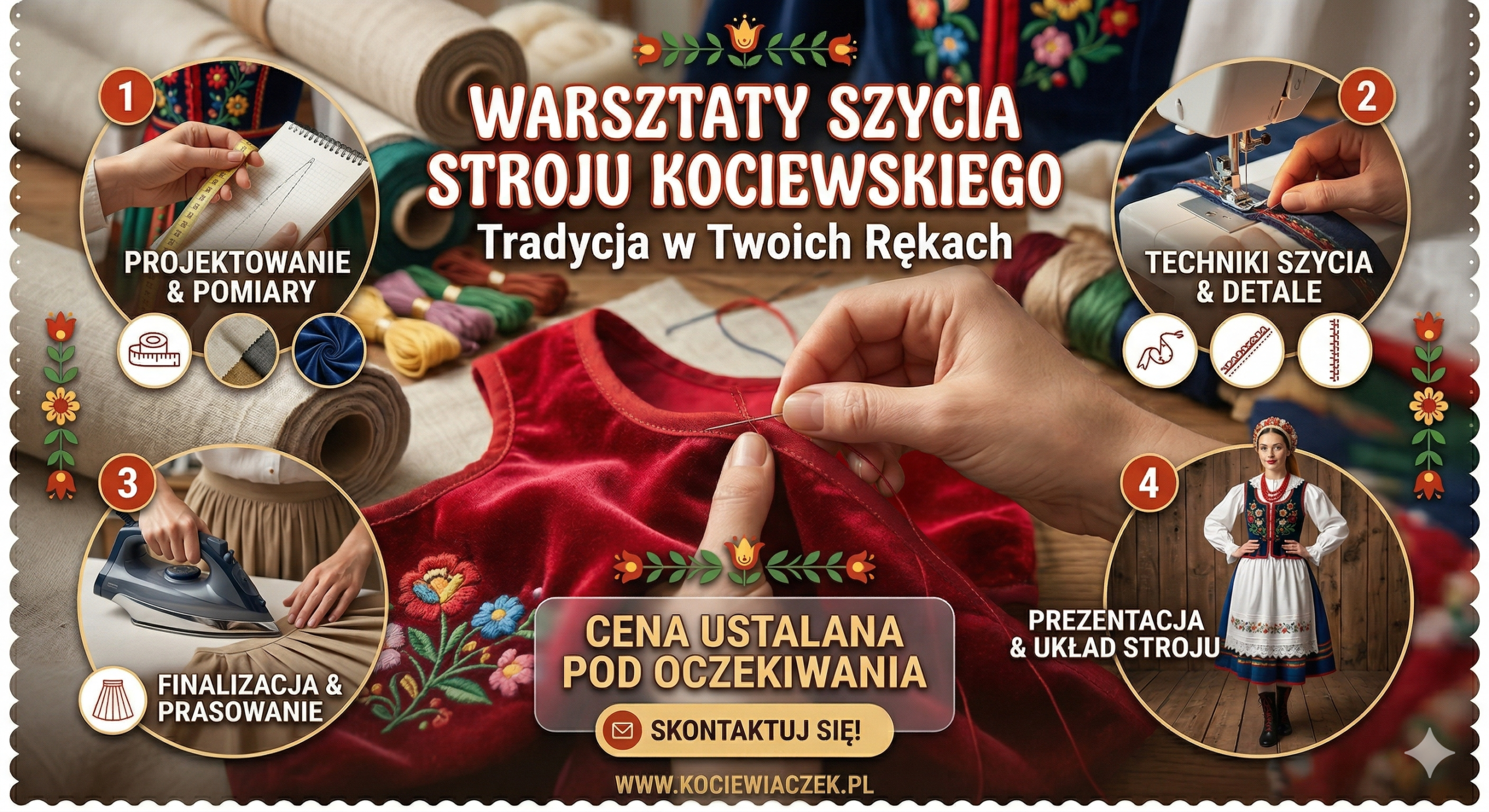warsztaty z szycia stroju kociewskiego